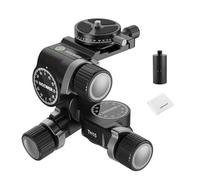 NEEWER TH15 Cabeza trípode de 3 vías con Engranajes, Cabeza panorámica de 3 Ejes de aleación de Aluminio con Modo Grande y Fino, Placa QR Arca de 360°, Ajuste milimétrico, paño de Limpieza, máx. 6 kg