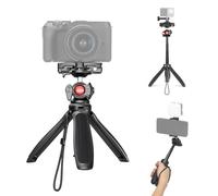 NEEWER TP38 Trípode para Móvil, 15" Mini Trípode Metal Palo Selfie Extensible con Soporte Celular, Adaptador Action CAM Compatible con Gopro Hero 13 12 11 10 9, Trípode Viaje con 360° Cabeza Esférica
