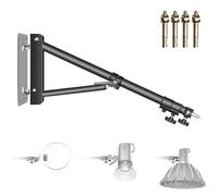 Neewer Triángulo Montaje en Pared Boom Brazo para Fotografía de Estudio Estroboscópica Luz Monolights Softboxes Reflectores de Paraguas, Rotación Flexible de 180 Grados, Longitud Máxima 180Cm (Negro)