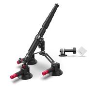 NEEWER Triple Ventosa Auto Montaje Kit con 2en1 Extensión Palo/Selfie Stick, Liberación Rápida Parabrisas Exterior Magic Arm Camera Mount Compatible con GoPro Insta360 Action CAM, Paño Limpieza,CA065