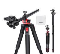 NEEWER Trípode Monopié Cámara, 72" Soporte Montaje Overhead Aluminio Resistente para Videocámaras DSLR, Columna Central Horizontal, 360° Rótula & Placa QR Tipo Arca, Carga Máx 33 lbs, Paño Limpieza