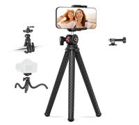 NEEWER Trípode Flexible con Remoto, Mini Cámara Teléfono Trípode con Soporte para Teléfono Oculto y Adaptador Cámara Acción Compatible con iPhone GoPro Hero 13 12 11 10 dji Insta360 Samsung, TP34