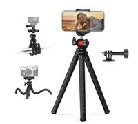 NEEWER Trípode Flexible Móvil,Mini Soporte Escritorio Cámaras Webcams,Soporte Móvil Adaptador Montaje Cámaras Acción,Compatible con iPhone GoPro dji Pocket 4 3 Xtra Muse Insta360 para Grabación,TP34