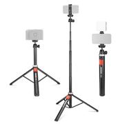 NEEWER Trípode para Celular y Cámara con Control Remoto & Soporte, TS05 | Compatible con iPhone GoPro Canon Sony DSLR, 62.9" Todo Metal Portatil Selfie Stick, Viaje Vlog Soporte