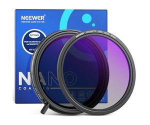 NEEWER True Colors 67mm Variable ND2-32 y CPL con Filtros Set Magnéticos ND32, 2 en 1 Ajustable Uno Giratorio Reducción de Luz, Eliminación de Reflejos, sin Cambio de Color, sin Cruz X, sin Viñetas