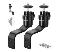 NEEWER TS007 - Juego de 2 soportes de pared tipo E para montaje en pared con cabezal de bola desmontable, perno de 5/8 pulgadas, tornillo de 1/4 pulgadas para flash estroboscópico, monitor de cámara