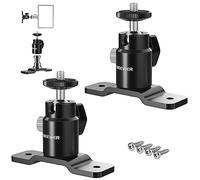 NEEWER TS008 - Juego de 2 soportes de pared tipo T para montaje en pared con cabezal de bola desmontable, perno de 5/8 pulgadas, tornillo de 1/4 pulgadas para flash estroboscópico, monitor de cámara