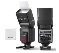 NEEWER TT560 Flash Speedlite Compatible con Canon Sony Nikon Panasonic Olympus Pentax y Otras Cámaras DSLR, Luz Estudio Cámara Digital con Zapata Estándar, Minisoporte, Paño de Limpieza y Funda