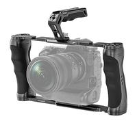 NEEWER Cámara Cage Universal y Top Handle con Kit de Pines de Ubicación ARRI de 3/8", Estabilizador de Cámara Video Rig con Base Tipo Arca, Empuñaduras Dobles,Compatible con SmallRig Accesorio,CA016T