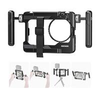 NEEWER Universal Móvil Video Rig con Empuñaduras Adaptador Filtro 67mm | Zapata Fría Anti Caída Compatible con DJI Mic iPhone Samsung Galaxy Android, Jaula Móvil Estabilizador para Grabación, PA017