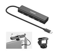 NEEWER USB C Hub Dock con Adaptador de Zapata Fría, Adaptador 4 en 1,PS020E | Multipuerto, 3X USB C Puerto 3,1 Gen2 & 1x 100W PD, Compatible con iPhone 18 Pro Max 17 16 15 iPad Mac Android PC Laptop