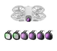 NEEWER Juego de filtros UV + CPL + ND compatible solo con DJI NEO 2, paquete de 6 accesorios de lente de cámara de dron a presión (ND8/16/32/64) polarizador circular polarizador, FL-N71