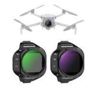 NEEWER Variable ND Filter Set Compatible con dji Mini 5 Pro Drone Camera (ND2-32 + ND64-512),Snap On Adjustable Neutral Densidad Multicapa Vidrio Optico Objetivos Filtro Fotografía Accesorios, 2 Pack