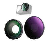 NEEWER Variable ND Filtro Lentes Kit Compatible con dji Osmo Action 5 Pro/4, Vidrio Optico HD Multicapa Atornillable ND8-32 (3-5 Paradas) + 185° FOV Lente Gran Angular Accesorios Cámara Acción, FL-54