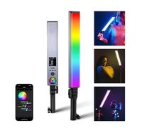 NEEWER Varita de Luz RGB con Control de 2,4G/App, Mezclador de Tono RGBWW Táctil de 360° Mejorado, 2500K-10000K, CRI/TLCI97+, 18 Efectos de Escena, Luz LED de Vídeo con Batería de 7,4V/31Wh, BH-30S