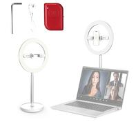 NEEWER Versión de Nivel de Entrada: 10 Pulgadas, 7 W, luz LED para Selfie, con Soporte de Escritorio/Soporte para teléfono/3 Modos, CRI85+ 3000 mAh, iluminación Recargable de videoconferencia para