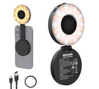 NEEWER VERSIÓN Nivel Entrada Magnética Luz Selfies Compatible con iPhone MagSafe, 4 Modos CRI95+ 914lx 1.5W Phone Aro Luz Foco LED Plegable Plástico para Grabación Maquillaje Videoconferencias, NL40R