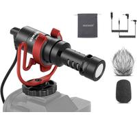 NEEWER Micrófono Plug & Play Vlog, 20-20 KHz Mini supercardioide con TRS de 3.5 mm, USB C OTG, Montaje de Choque, Parabrisas Compatible con Samsung S24 Android Tablet Mac 16, 15, 14, VM10