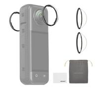 NEEWER X4 Protectores Lentes Compatibles con Insta360 X4 Action Camera, Paquete de 2 para Insta 360 x4, Protectores Lentes Vidrio Templado HD Extraíbles con 9H Dureza, con Paño & Estuche, LPC01