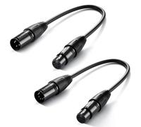NEEWER XLR 3 Pin Macho a XLR 5 Pin Hembra & 3Pin Hembra a 5Pin Macho Audio Adaptadores Cables, 1ft (30cm), 2 Pack Cables Convertidores Set para Micrófonos Luces Escenario DMX Mezcladores, MS028