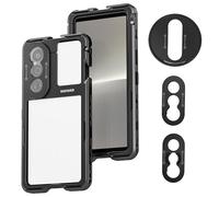 NEEWER Xperia 1 V Cage, Video Rig Case Soporte Estabilizador Teléfono para Grabación, Adaptador Filtro 67mm, Placa Posterior Lente 17mm, Placa Posterior Montura T Compatible con Moment Sony, PA087