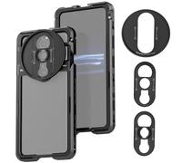NEEWER Xperia Pro-I Cage, Video Rig Case Soporte Estabilizador Teléfono para Grabación, Adaptador Filtro 67mm, Placa Posterior Lente 17mm, Placa Posterior Montura T Compatible con Moment Sony, PA086