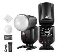NEEWER Z2-C 2.4G TTL Flash Speedlite Cabeza Redonda Compatible con Canon, 600 Flashes a Máx Potencia, 3000mAh, 76W 1/8000s HSS, 2 Lámparas Modelado, Difusor Luz, TTL/M Toggle Key para 2.4G Sistema Q