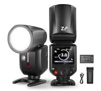 NEEWER Z2-F 2,4G TTL Cabeza Redonda Flash Speedlite Cámara Compatible con Fujifilm, 76Ws 1/8000s HSS UI Mejorada 2 Lámpara Modelado TTL/M Interruptor Rápido TCM 7,2V/3000mAh Batería 600 Máx. Potencia