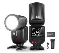 NEEWER Z2PRO-C 2.4G TTL Flash Cabeza Redonda Speedlite Compatible con Canon, Inalámbrico Compatible con Godox, Interfaz Mejorada, 76Ws 1/8000sHSS, Interruptor TTL/M TCM,Batería 7,2V/3000mAh,Flash 600