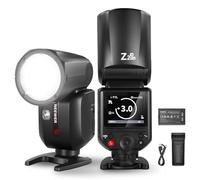 NEEWER Z2PRO-N 2,4G TTL Flash Cabeza Redonda Speedlite Compatible con Nikon, inalámbrico Compatible con Godox, 76Ws 1/8000s HSS, UI Mejorada, Interruptor TTL/M TCM, Batería 7.2V/3000mAh, 600 Flash