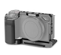 NEEWER ZV-E10 Jaula Cámara con Silicone Grip,1/4" Roscas, 3/8" Agujeros ARRI, Base QR Tipo Arca, Estabilizador Vídeo Rig Camera Cage Compatible con SmallRig Handles dji RS Gimbals Sony ZV-E10, CA003S