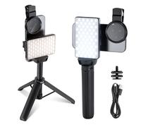 NEEWER BÁSICO Luz Selfies LED Tatuajes Compatible con iPhone, Clip on Filtro CPL Trípode o Soporte Teléfono, Luz Relleno Elimina Reflejo para Fotografía Artística Comida Joyería Grabación, BL120B