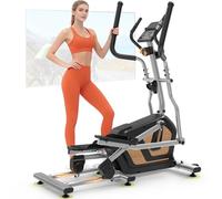 Neezee Máquina Elíptica Fitness Casa, Elipticas con 16 Niveles Silenciosa Resistencia, Monitor LCD y Bluetooth, Zancada de 17,7 Pulgadas, Nuevas Mejoradas 3 en 1 Bicicleta Elíptica, Máxima de 330LBS