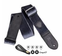 Nefelibata Correa para guitarra, piel de grano completo, correa de terciopelo vintage, 4 púas + cierre de correa, botón de correa, regalo para bajo, guitarra eléctrica y acústica