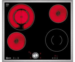 NEFF T16BT60N0 N70 - Placa eléctrica autosuficiente, color negro, 60 cm de ancho, fabricado en Alemania, TwistPad, marco de acero inoxidable, 4 zonas de cocción, edición exclusiva de Amazon