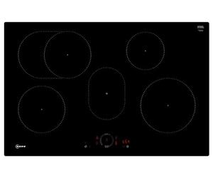 NEFF T58PHF1L0 - Placa de inducción N70, vitrocerámica autosuficiente, 80 cm de ancho, Twist Touch, Home Connect, Smart Hood Automatic, Powerstufe, color negro