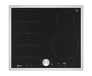 NEFF T66STE4L0 - Placa de inducción N90, vitrocerámica autosuficiente, 60 cm de ancho, Twist Pad, Flex Induction, Home Connect, Smart Hood Automatic, color negro