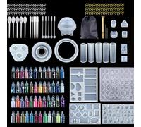 NefLaca 384 Pcs Molde Silicona Resina para Hacer Joyerias