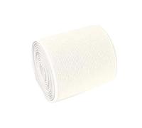 NEFLUM Banda elástica Decorativa de 5 Metros y 5cm de Ancho, Correas elásticas para Costura Artesanal de Zapatos, Accesorios para Bolsos y Ropa, Beige, 50mm