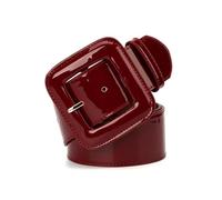 NEFLUM Cinturón ancho Cinturones de vestir para mujer Cinturón de vestir de charol Ancho 4,8cm para accesorios de ropa de mujer, Rojo, 103x4.8cm