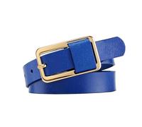 NEFLUM Cinturón de cuero para mujer, cintura ancha de 2,3cm, cinturón informal para pantalones vaqueros, cinturón de vestir para accesorios de ropa, Azul, 90cm