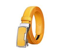 NEFLUM Cinturón de cuero para mujer de 2,3cm, cinturón con hebilla automática ajustable informal, cinturón decorativo informal para mujer, Amarillo, 95cm