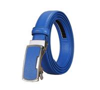 NEFLUM Cinturón de cuero para mujer de 2,3cm, cinturón con hebilla automática ajustable informal, cinturón decorativo informal para mujer, Azul, 120cm