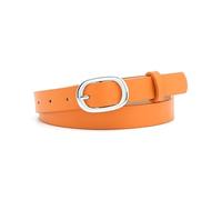 NEFLUM Cinturón decorativo colorido para mujer, cinturón para vestido, 2,4cm de ancho, cinturón informal para vaqueros, accesorios de ropa para mujer, Naranja, 105x2.4cm