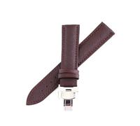 NEFLUM Correa de reloj de cuero de 18 mm, 20 mm y 22 mm con cierre plegable, accesorios para reloj de hombre,Marrón,14mm