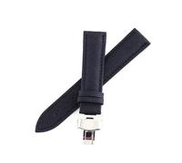 NEFLUM Correa de reloj de cuero de 18 mm, 20 mm y 22 mm con cierre plegable, accesorios para reloj de hombre,Negro,24mm