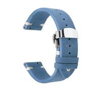 NEFLUM Correa de reloj de cuero de gamuza suave de 18 mm, 20 mm y 22 mm, pulsera de reloj de liberación rápida con cierre plegable,20mm