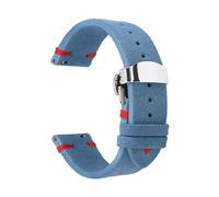 NEFLUM Correa de reloj de cuero de gamuza suave de 18 mm, 20 mm y 22 mm, pulsera de reloj de liberación rápida con cierre plegable,18mm