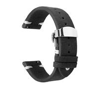 NEFLUM Correa de reloj de cuero de gamuza suave de 18 mm, 20 mm y 22 mm, pulsera de reloj de liberación rápida con cierre plegable,18mm