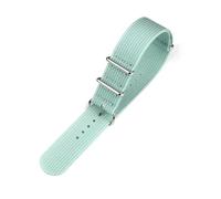 NEFLUM Correa de reloj de nailon, 18mm, 19mm, 20mm, 22mm, banda de reloj de tela, pulseras de repuesto de reloj elástico,Azul claro,18mm